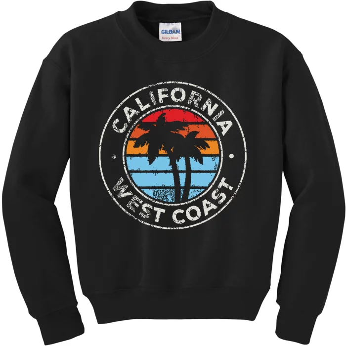 California Ca Vintage Graphic Retro 70s Kids Sweatshirt