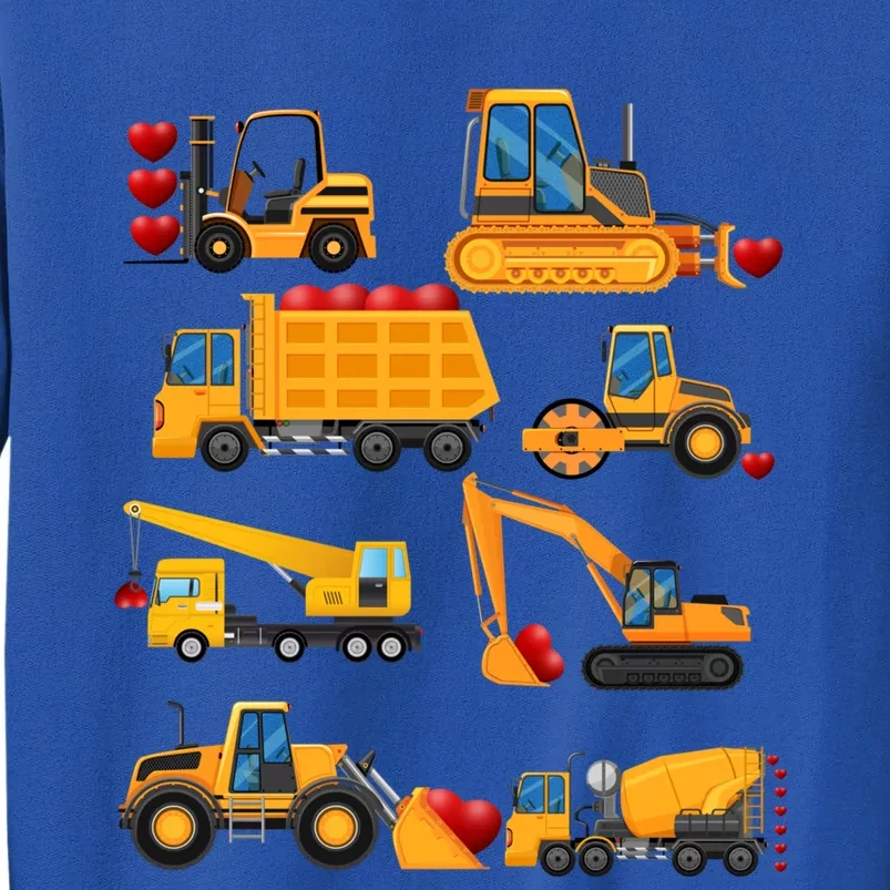 Cute Construction Vehicle Valentine's Day Truck Gift Sweatshirt