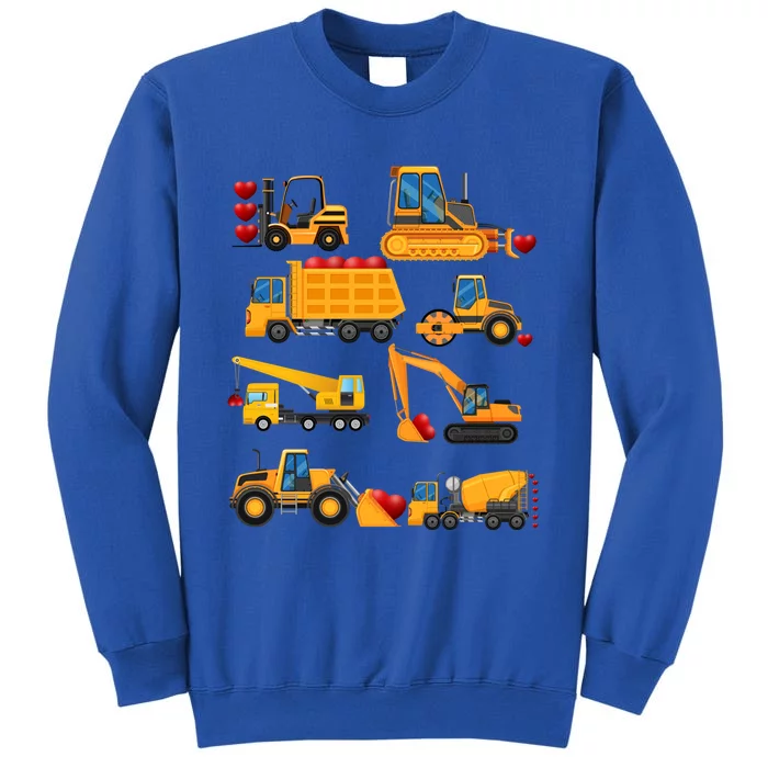 Cute Construction Vehicle Valentine's Day Truck Gift Sweatshirt