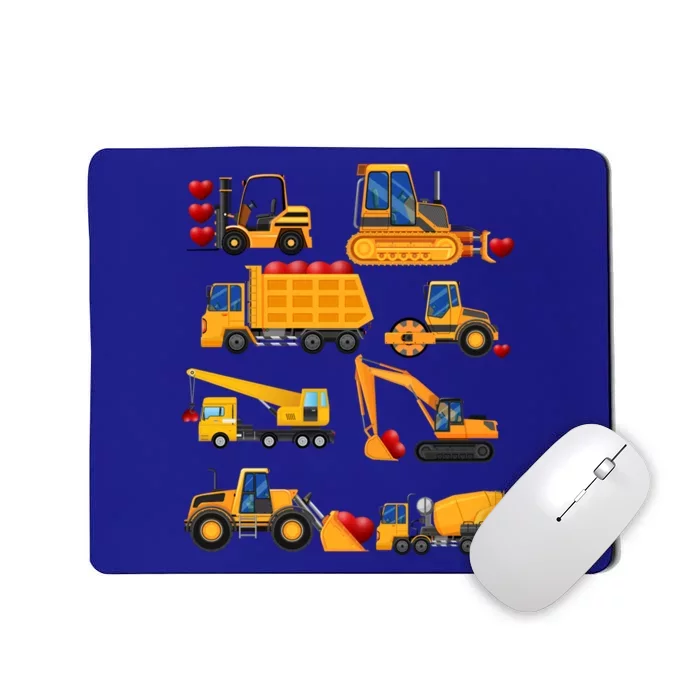 Cute Construction Vehicle Valentine's Day Truck Gift Mousepad