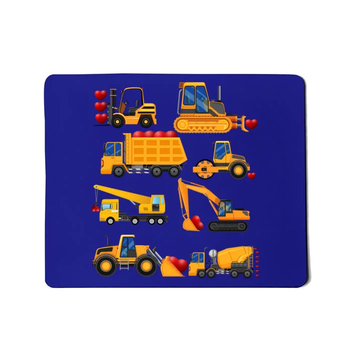 Cute Construction Vehicle Valentine's Day Truck Gift Mousepad