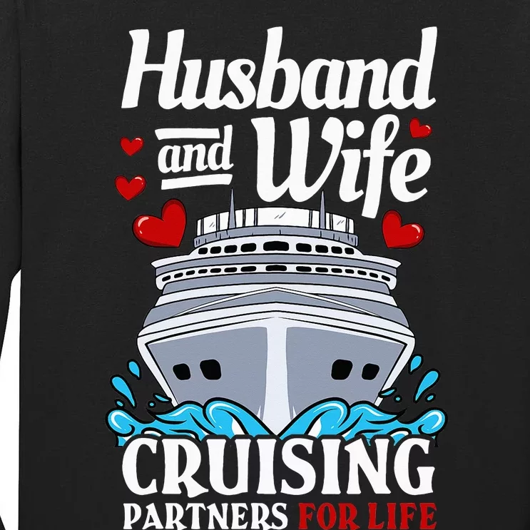 Cruising Cruise Vacation Husband Wife Couple Tall Long Sleeve T-Shirt