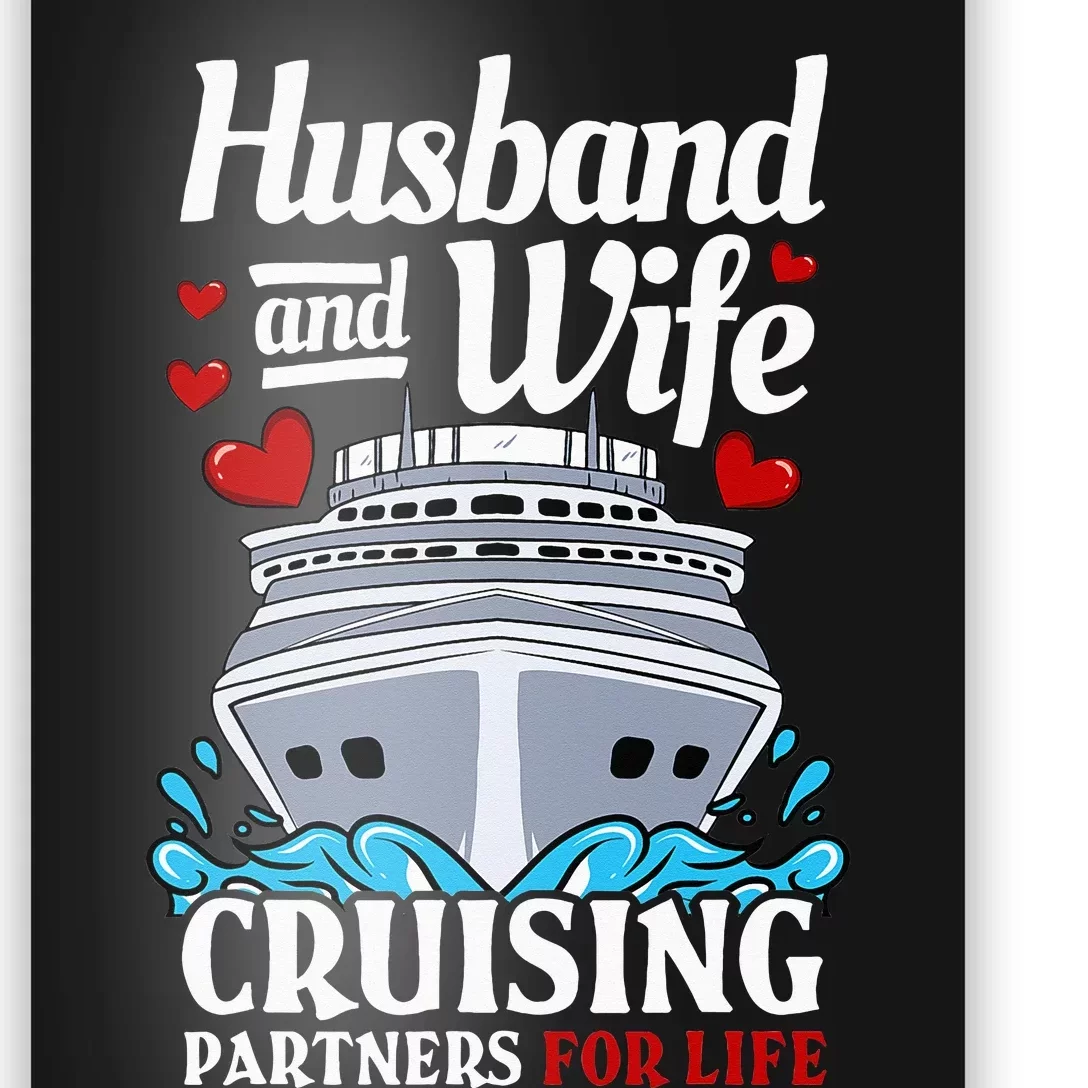 Cruising Cruise Vacation Husband Wife Couple Poster