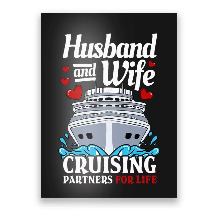 Cruising Cruise Vacation Husband Wife Couple Poster