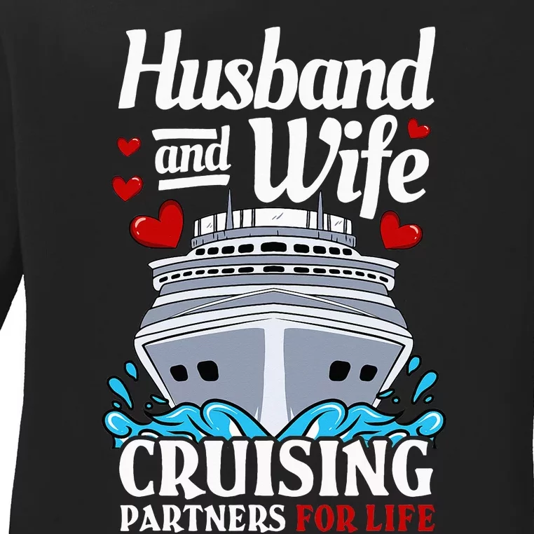 Cruising Cruise Vacation Husband Wife Couple Ladies Long Sleeve Shirt