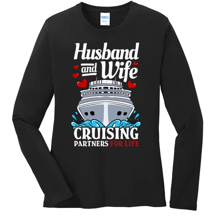 Cruising Cruise Vacation Husband Wife Couple Ladies Long Sleeve Shirt