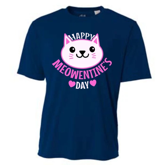 Cute Cat Valentines Day For Girl Kitty Quote Cooling Performance Crew T-Shirt