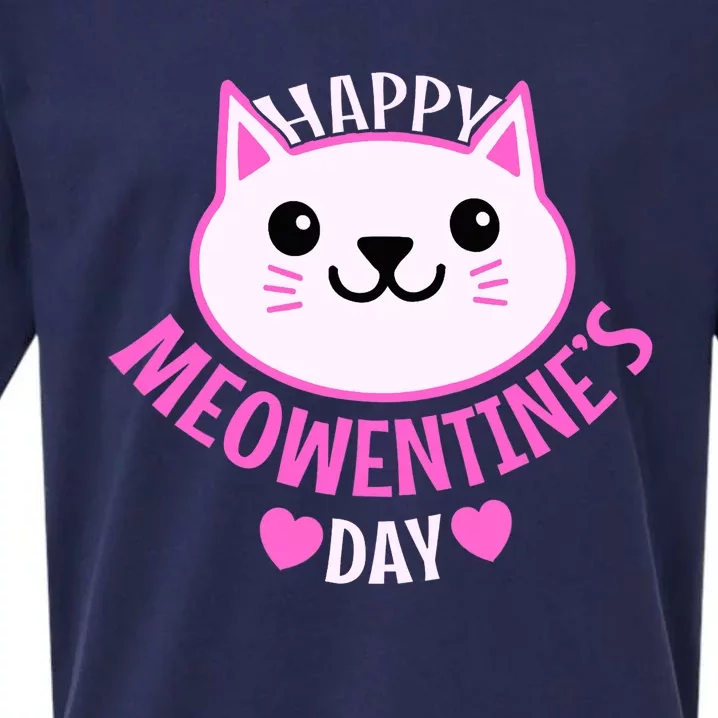 Cute Cat Valentines Day For Girl Kitty Quote Sueded Cloud Jersey T-Shirt