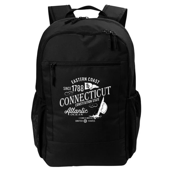 Connecticut Ct Vintage Nautical Sailing Design Daily Commute Backpack