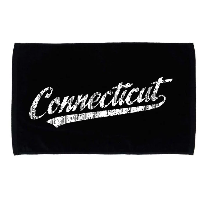 Connecticut Ct Vintage Sports Script Retro Microfiber Hand Towel