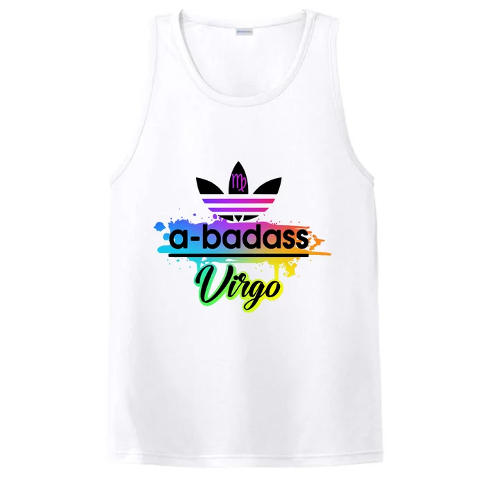 Cool Colorful Virgo Badass Zodiac Sign Performance Tank