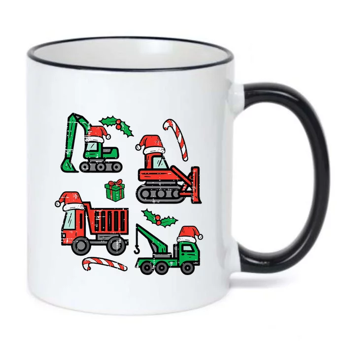 Christmas Construction Vehicles Truck Xmas Black Color Changing Mug