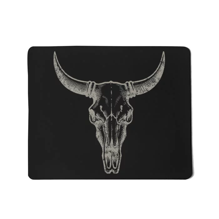 Cowgirl Cowboy Vintage Women Western Cow Skull Mousepad