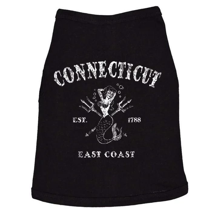 Connecticut Ct Vintage Mermaid Nautical Doggie Tank