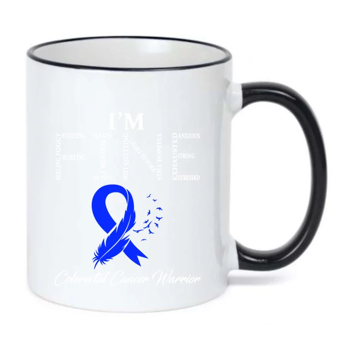 Colorectal Cancer Warrior I'm Fine Gift Black Color Changing Mug