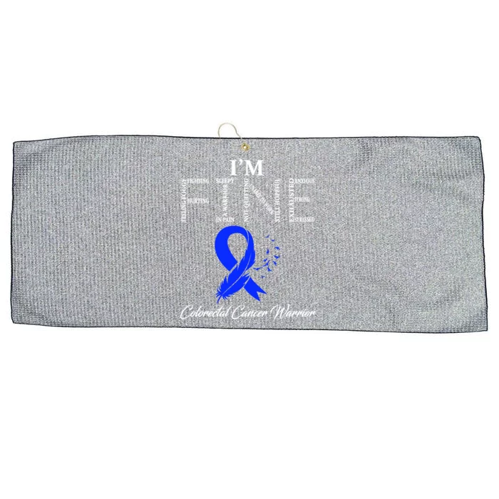 Colorectal Cancer Warrior I'm Fine Gift Large Microfiber Waffle Golf Towel