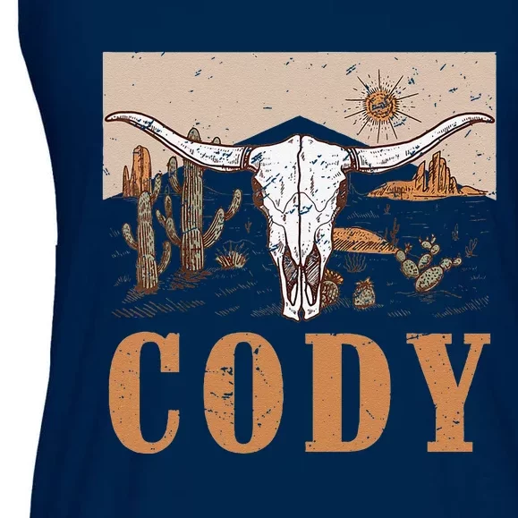 Cody Cowboy Western Style 90s Team Cody Family Pride Ladies Essential Flowy Tank