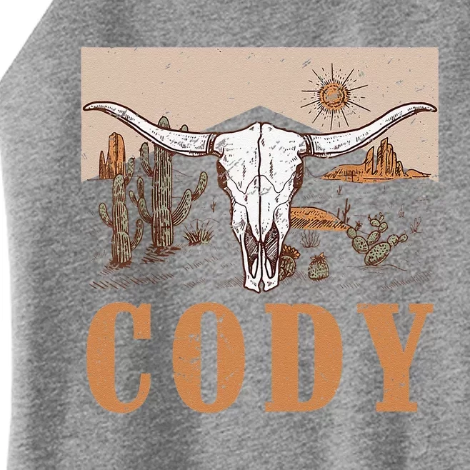 Cody Cowboy Western Style 90s Team Cody Family Pride Women’s Perfect Tri Rocker Tank