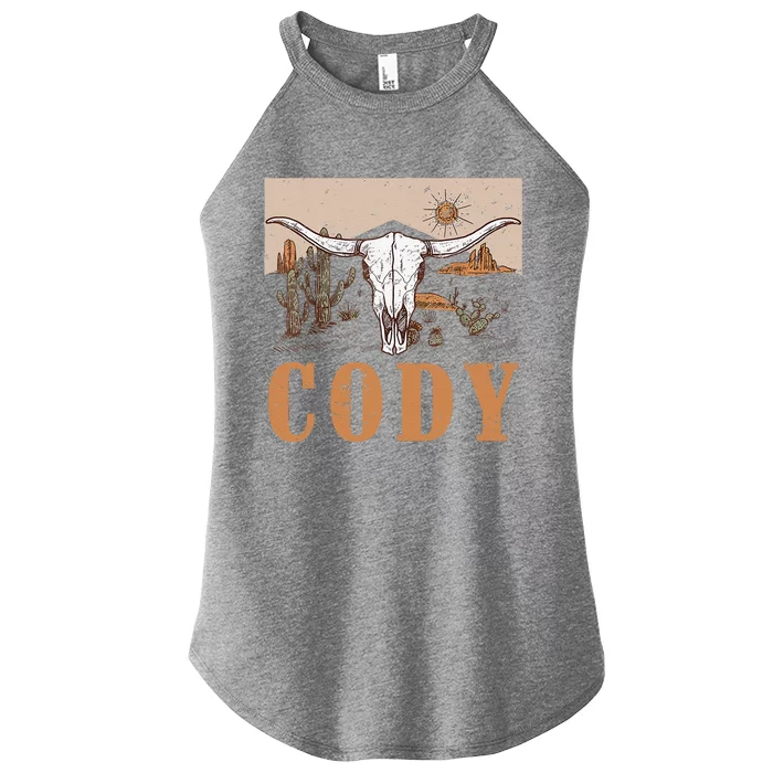 Cody Cowboy Western Style 90s Team Cody Family Pride Women’s Perfect Tri Rocker Tank