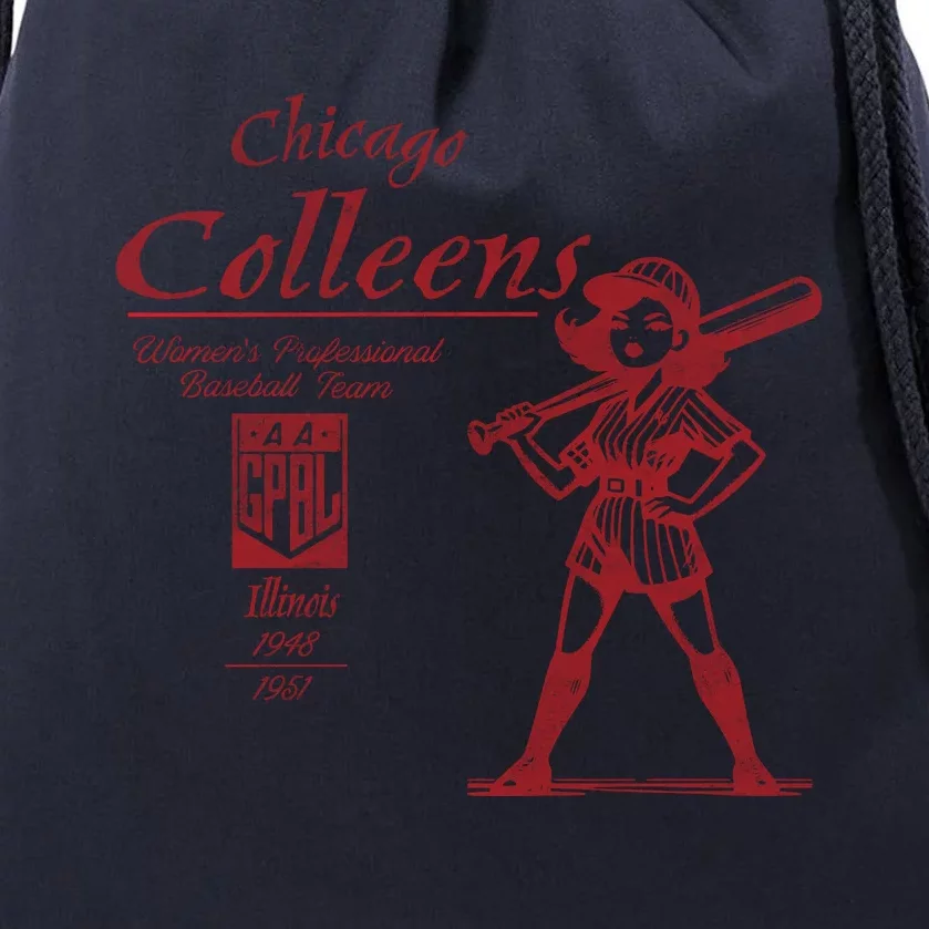 Chicago Colleens Women Professional Baseball Drawstring Bag