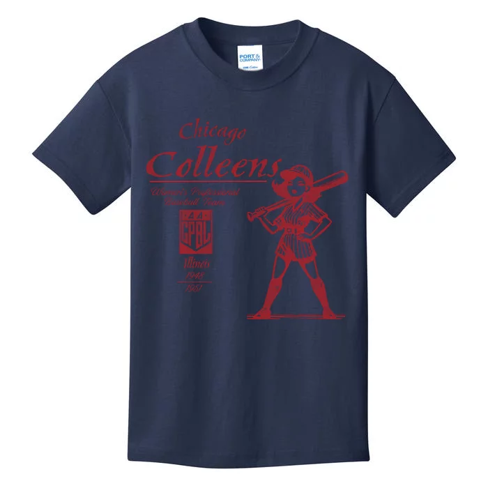 Chicago Colleens Women Professional Baseball Kids T-Shirt