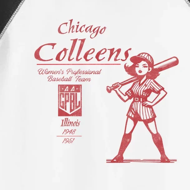 Chicago Colleens Women Professional Baseball Toddler Fine Jersey T-Shirt