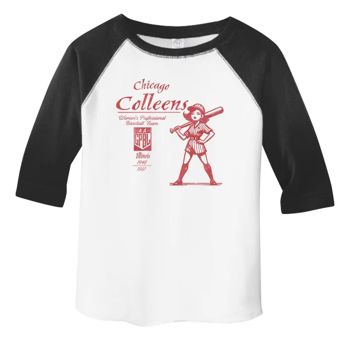 Chicago Colleens Women Professional Baseball Toddler Fine Jersey T-Shirt