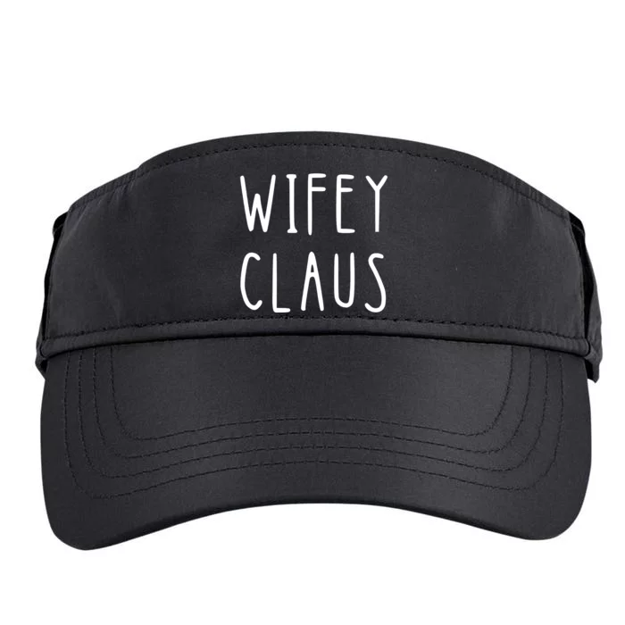 Christmas Couple Wifey Hubby Claus Matching Couple Matching With Him Adult Drive Performance Visor