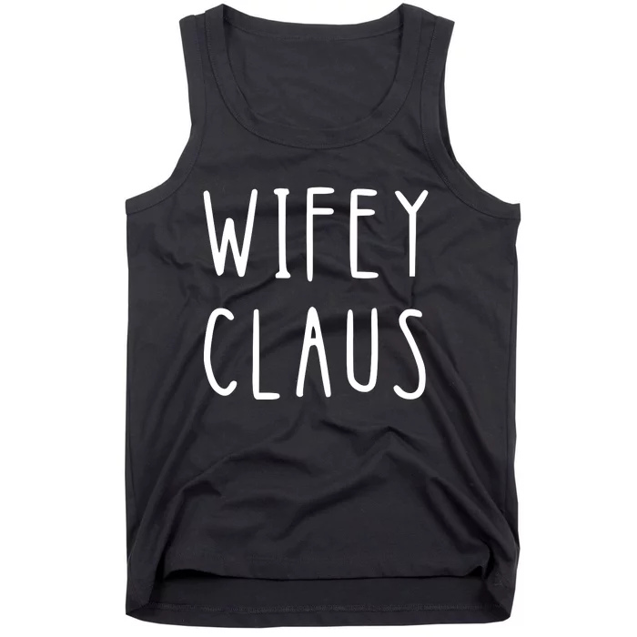 Christmas Couple Wifey Hubby Claus Matching Couple Matching With Him Tank Top