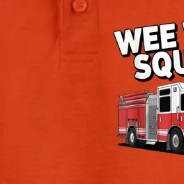 Cool Cute Wee Woo Squad Funny Firefighter Art Dry Zone Grid Performance Polo