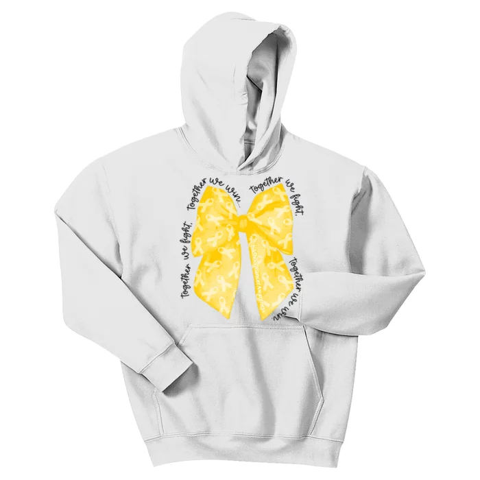 Childhood Cancer Warrior Together We Fight Together We Win Kids Hoodie