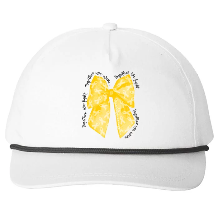 Childhood Cancer Warrior Together We Fight Together We Win Snapback Five-Panel Rope Hat