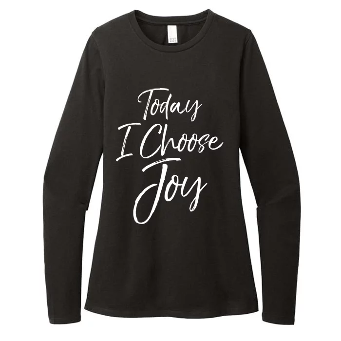 Cute Christian Worship Gift Today I Choose Joy Gift Womens CVC Long Sleeve Shirt