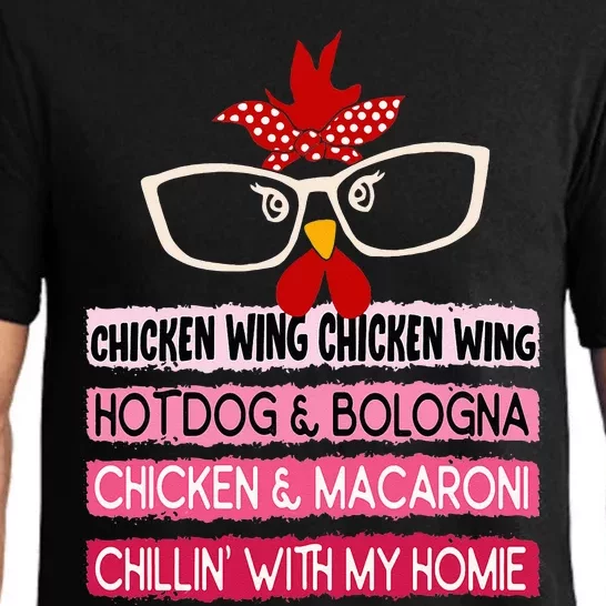 Cooked Chicken Wing Chicken Wing Hot Dog Bologna Macaroni Pajama Set