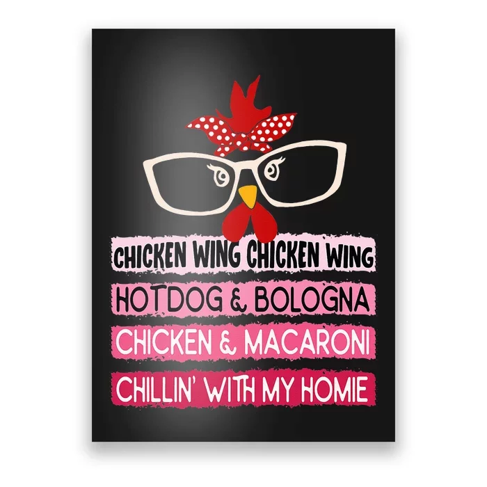 Cooked Chicken Wing Chicken Wing Hot Dog Bologna Macaroni Poster