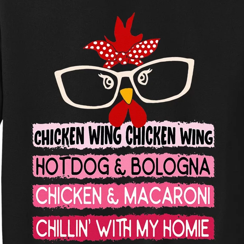 Cooked Chicken Wing Chicken Wing Hot Dog Bologna Macaroni Tall Sweatshirt