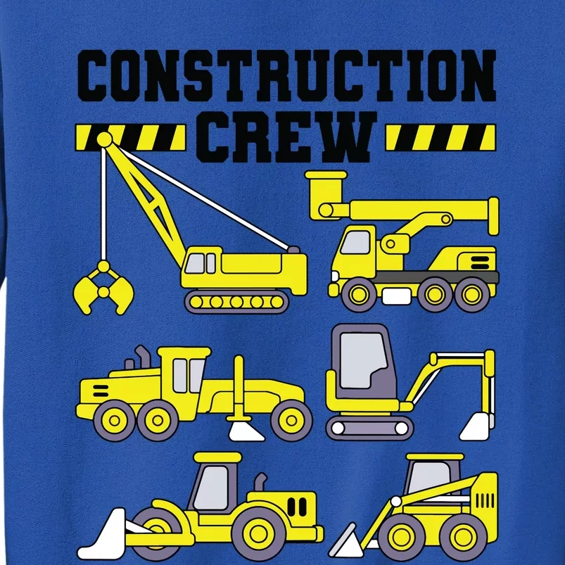 Construction Crew Worker Excavator Boy Girl Tall Sweatshirt