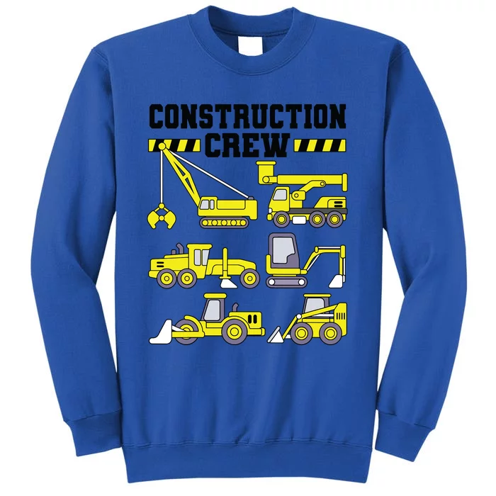 Construction Crew Worker Excavator Boy Girl Tall Sweatshirt