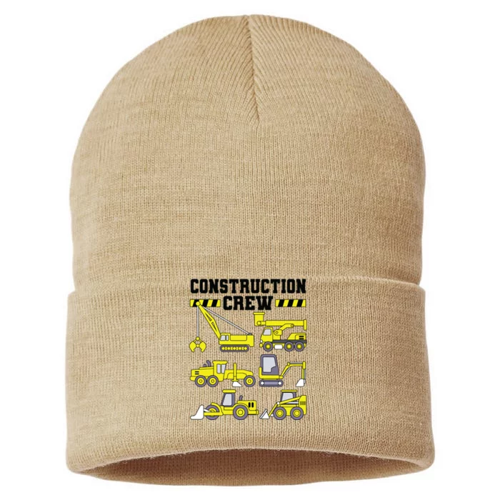 Construction Crew Worker Excavator Boy Girl Sustainable Knit Beanie