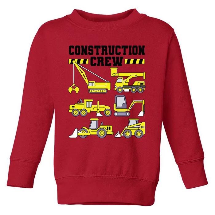 Construction Crew Worker Excavator Boy Girl Toddler Sweatshirt