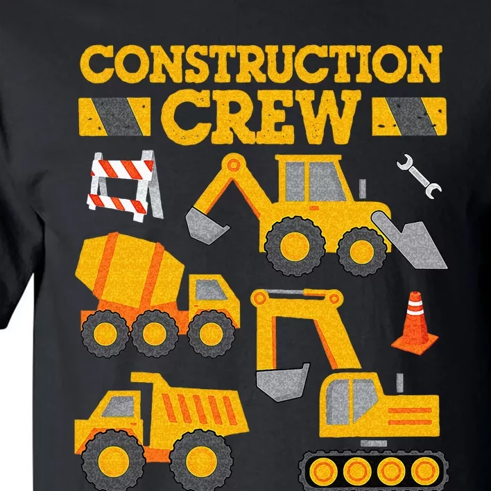 Construction Crew Worker Excavator Tall T-Shirt