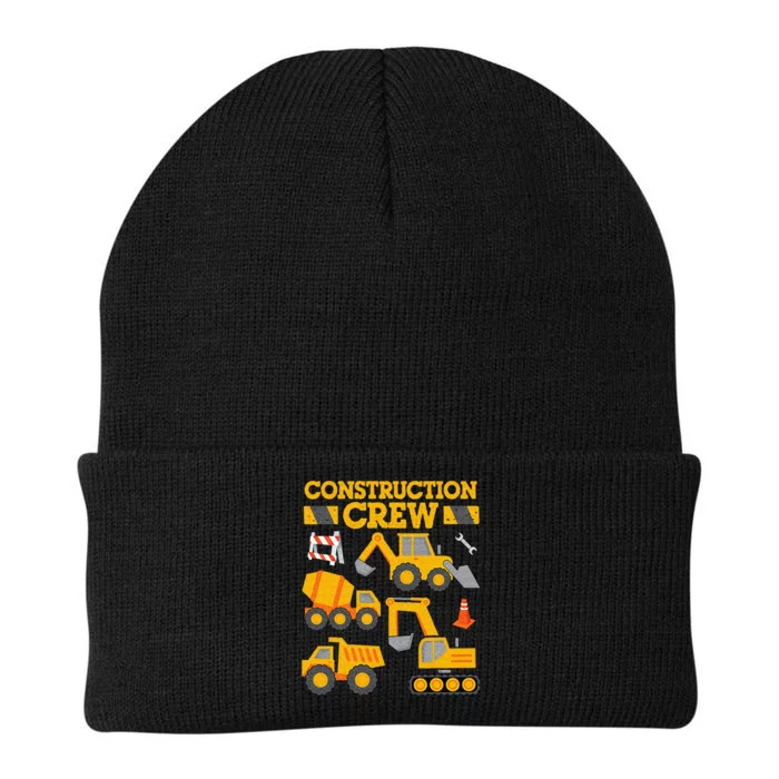 Construction Crew Worker Excavator Knit Cap Winter Beanie