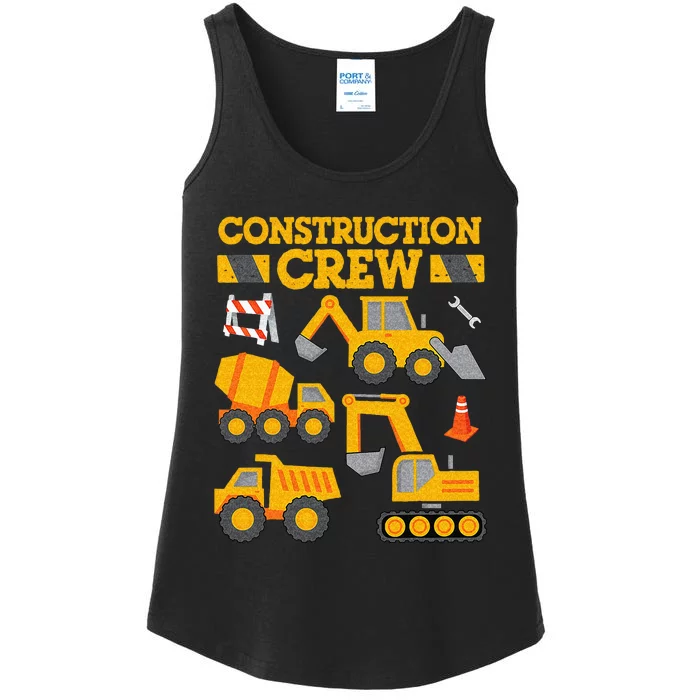 Construction Crew Worker Excavator Ladies Essential Tank