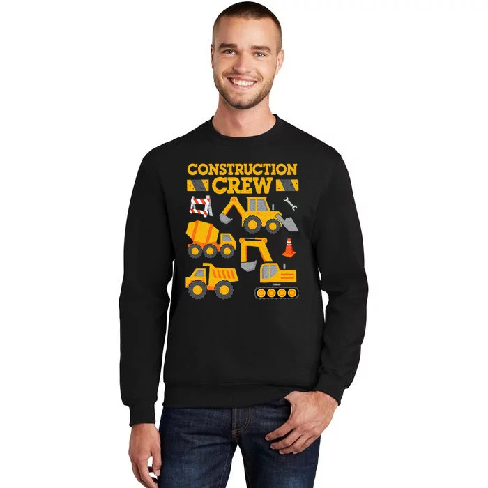 Construction Crew Worker Excavator Tall Sweatshirt