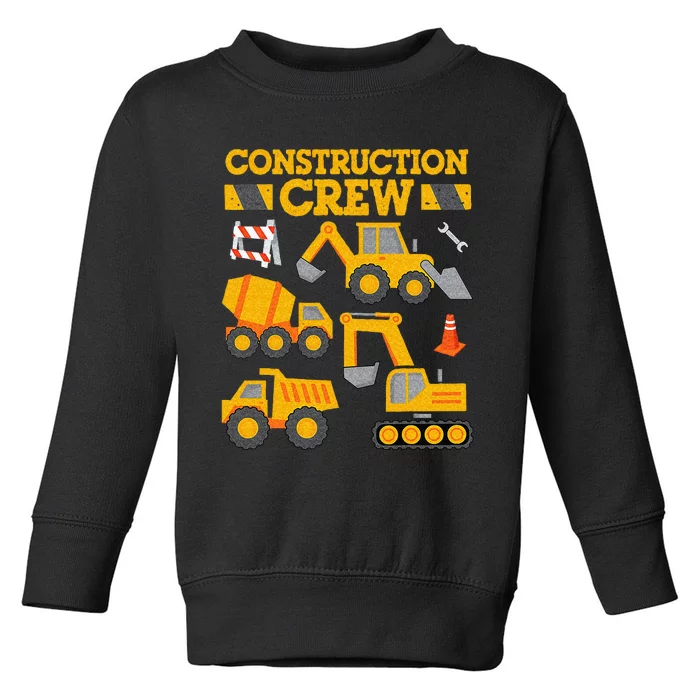 Construction Crew Worker Excavator Toddler Sweatshirt