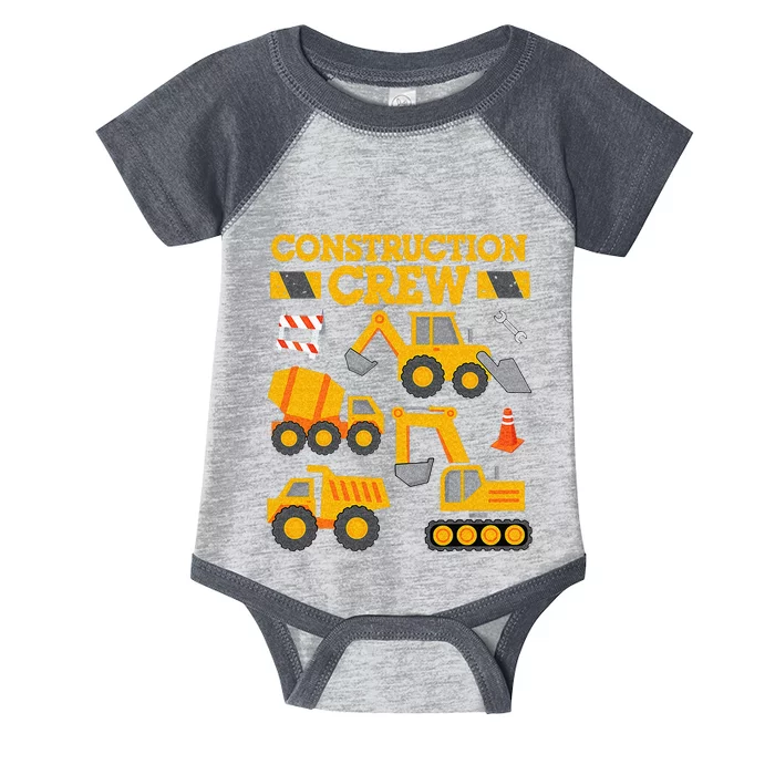 Construction Crew Worker Excavator Infant Baby Jersey Bodysuit