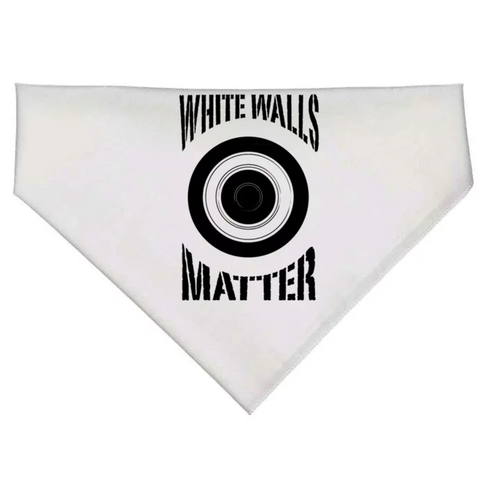 Classic Car White Walls Matter Lowrider Gift USA-Made Doggie Bandana