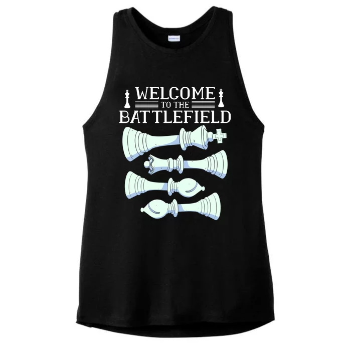 Cool Chess Welcome To The Battlefield Ladies Tri-Blend Wicking Tank