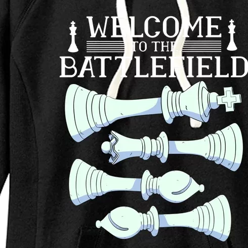 Cool Chess Welcome To The Battlefield Women's Fleece Hoodie