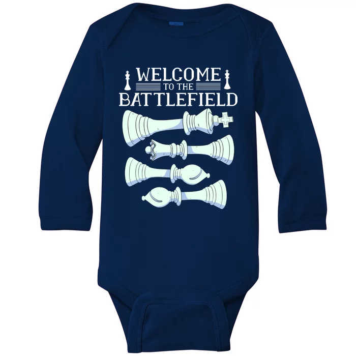 Cool Chess Welcome To The Battlefield Baby Long Sleeve Bodysuit